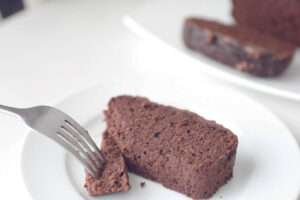 a piece of banana chocolate cake on plate