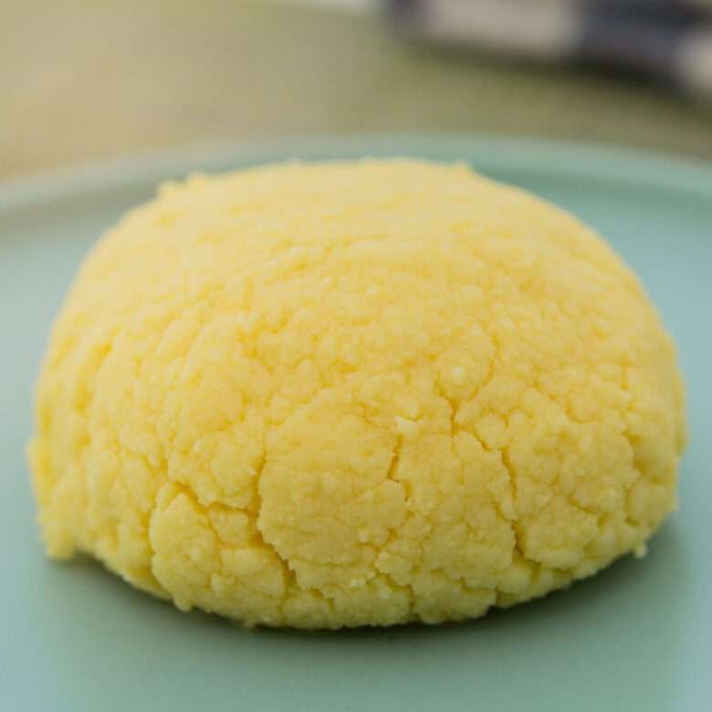 closeup of khoya or mawa