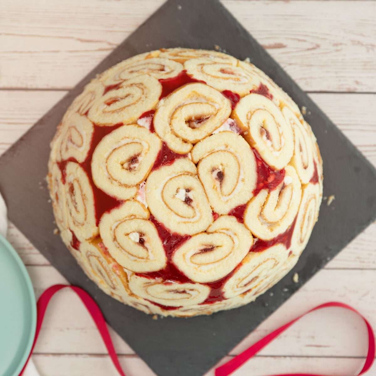 dome cake top view